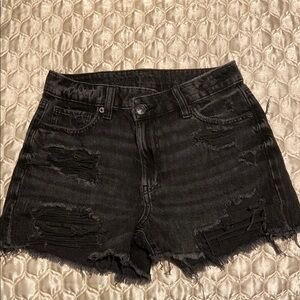 American Eagle Outfitters Black Distressed Women's Shorts